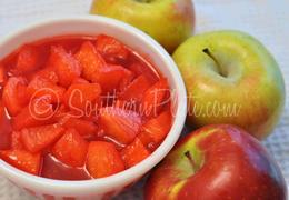 Candied Apples that you eat with a Fork!