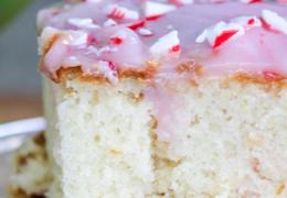 Candy Cane Poke Cake