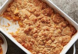Brown Butter Sugar Cookie Peach Cobbler