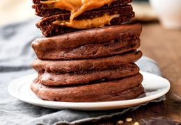 Salted Caramel Chocolate Pancakes