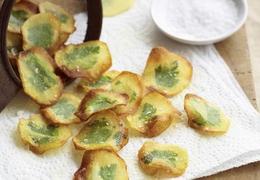 Potato and parsley wafers