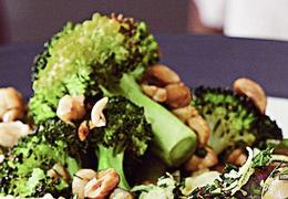 Roasted broccoli with lemon vinaigrette