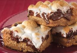 Warm Toasted Marshmallow S'more Bars