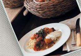 Lamb and apricot tagine with citrus couscous