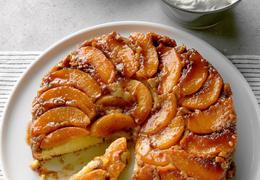 Peach Praline Upside-Down Cake