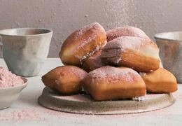 Overnight Beignets with Strawberry Powdered Sugar Recipe
