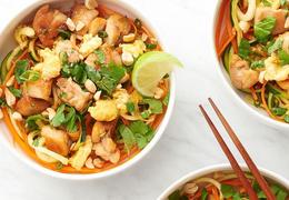 Chicken Pad Thai Zoodle Bowls