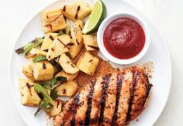 Grilled Jerk Chicken with Sweet Plantains