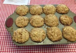 Apple  Nut Muffins with streusel topping