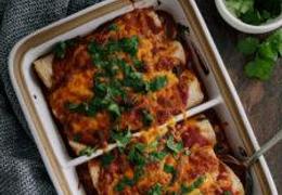 Pinto Bean Sweet Potato Enchiladas