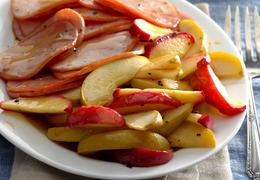 Canadian Bacon with Apples