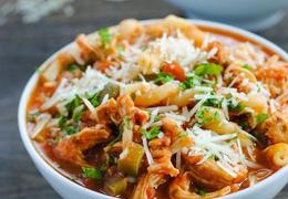 Slow Cooker Chicken Parmesan Soup