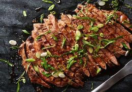 Grilled Flank Steak with Maple Soy Glaze