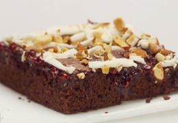 Chocolate Raspberry Bars with White Chocolate and Almonds