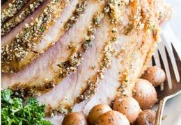 Baked Ham With Crumb Topping Recipe
