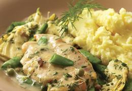 Chicken with Sugar Snap Peas & Spring Herbs