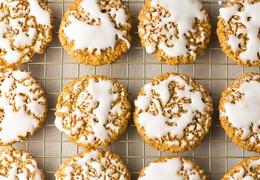 Iced Vegan Oatmeal Cookies
