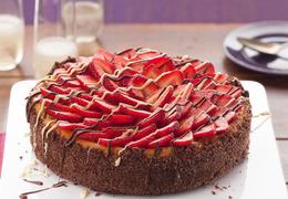 Strawberries and Champagne Cheesecake