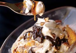 Banana Split in a Rum Sauce