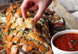 Philly Cheese Steak Stuffed Italian Bread