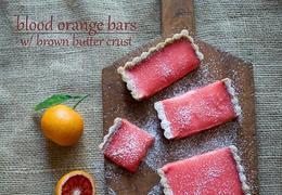 Blood Orange Bars w/ Brown Butter Crust