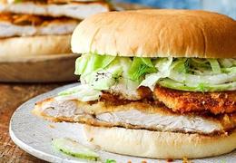 Chicken schnitzel burgers