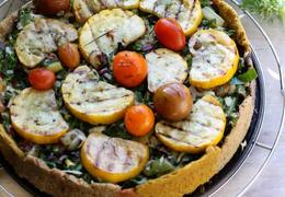 Colourful Grilled Garden Vegetables Herb Tart – “Summer Tart”