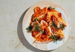 Slow-Roasted Salmon with Harissa