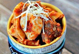 Easy Slow Cooker Tortellini and Meatballs