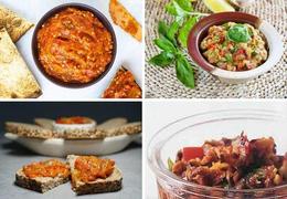 Balkan Grilled Eggplant and Red Pepper Dip