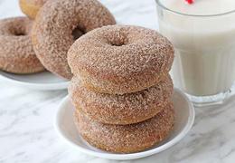 Vegan Cinnamon Sugar Doughnuts