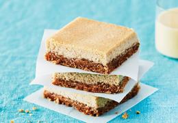 Eggnog Cheesecake Squares