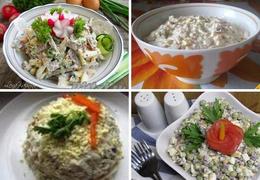 Салат праздничный с языком и солеными огурцами