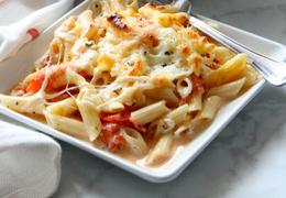 Cheesy Tomato Pasta Bake Recipe