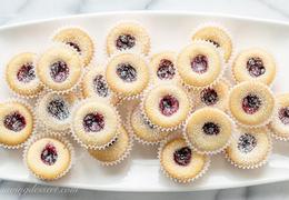 Almond Tea Cakes with Wild Blueberry Jam