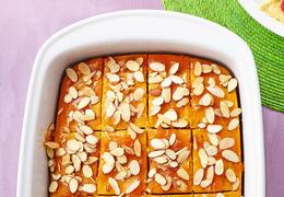 Apricot-Ginger Glazed Pumpkin Snack Cake