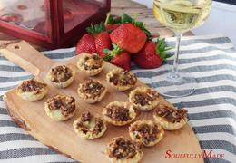 Sweet Dijon Pecan Baked Brie Bites