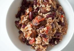 Quick Red Beans and Rice with Andouille Sausage