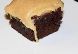 BROWNIES WITH PEANUT BUTTER FUDGE FROSTING