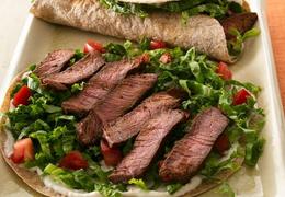 Beef, Lettuce and Tomato Wraps