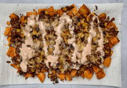 Sweet Potato Nachos with Chipotle Beef