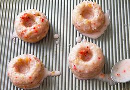 Gluten-Free Cake Donuts with Strawberry Glaze