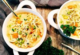 One Pot Creamy Chicken Noodle Soup