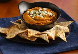 Taco Hummus and Tortilla Chips